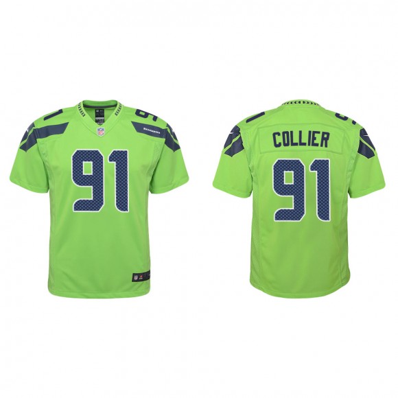 Youth L.J. Collier Seattle Seahawks Green Alternate Game Jersey
