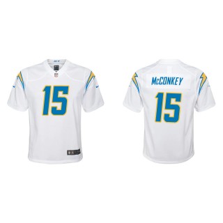 Youth Chargers Ladd McConkey White Game Jersey