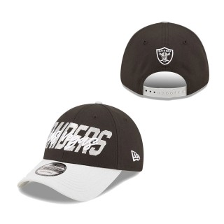 Youth Las Vegas Raiders Black Gray 2022 NFL Draft 9FORTY Snapback Adjustable Hat