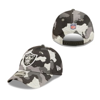 Youth Las Vegas Raiders Camo 2022 NFL Training Camp Official 9FORTY Adjustable Hat