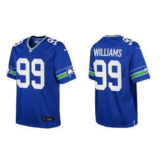 Youth Seahawks Leonard Williams Royal Throwback Game Jersey