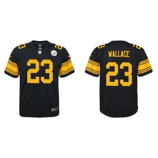 Youth Steelers Levi Wallace Black Alternate Game Jersey