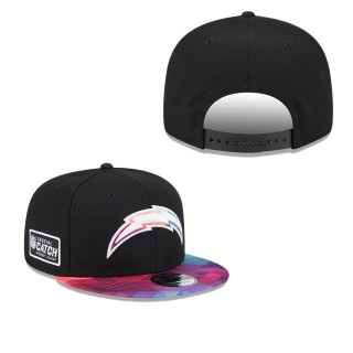 Youth Los Angeles Chargers Black 2023 NFL Crucial Catch Snapback Hat