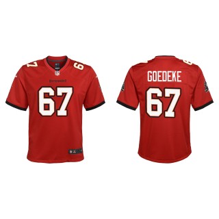 Youth Buccaneers Luke Goedeke Red 2022 NFL Draft Game Jersey
