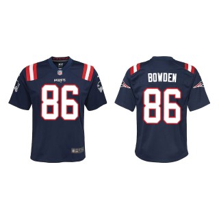 Youth New England Patriots Lynn Bowden Navy Game Jersey