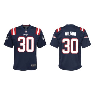 Youth Patriots Mack Wilson Navy Game Jersey