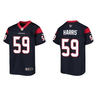 Youth Texans Marcus Harris Navy Game Jersey