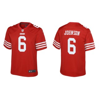 Youth San Francisco 49ers Marcus Johnson Scarlet Game Jersey