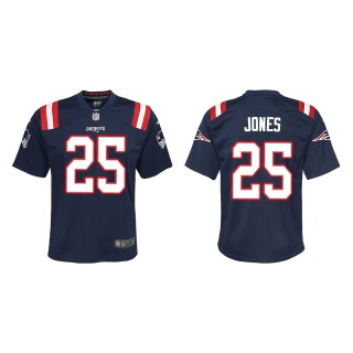 Youth New England Patriots Marcus Jones Navy Game Jersey