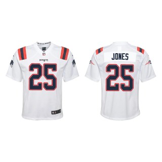 Youth New England Patriots Marcus Jones White Game Jersey