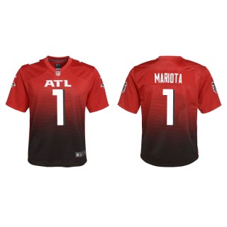 Youth Falcons Marcus Mariota Red Alternate Game Jersey