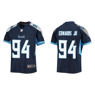 Youth Tennessee Titans Mario Edwards Jr Navy Game Jersey