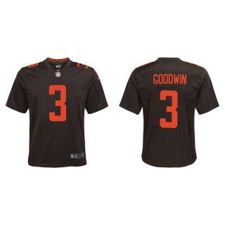 Youth Browns Marquise Goodwin Brown Alternate Game Jersey