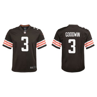 Youth Browns Marquise Goodwin Brown Game Jersey