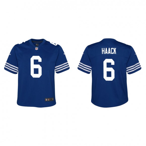 Youth Indianapolis Colts Matt Haack Royal Alternate Game Jersey