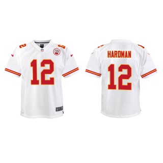 Youth Chiefs Mecole Hardman White Game Jersey
