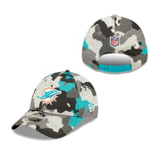 Youth Miami Dolphins Camo 2022 NFL Training Camp Official 9FORTY Adjustable Hat