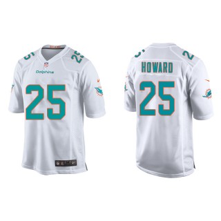 Youth Xavien Howard Dolphins White Game Jersey