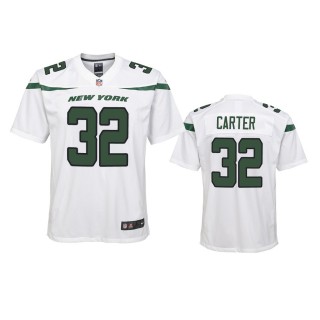 Youth Jets Michael Carter White Game Jersey