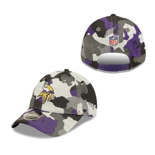 Youth Minnesota Vikings Camo 2022 NFL Training Camp Official 9FORTY Adjustable Hat
