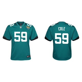 Youth Jaguars Myles Cole Teal Game Jersey