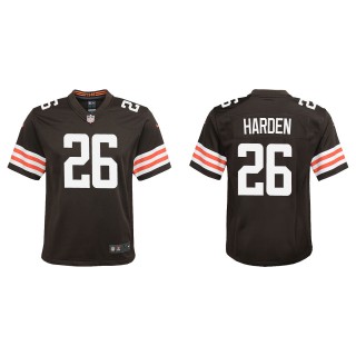 Youth Browns Myles Harden Brown Game Jersey