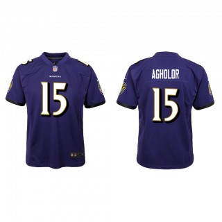 Youth Nelson Agholor Purple Game Jersey