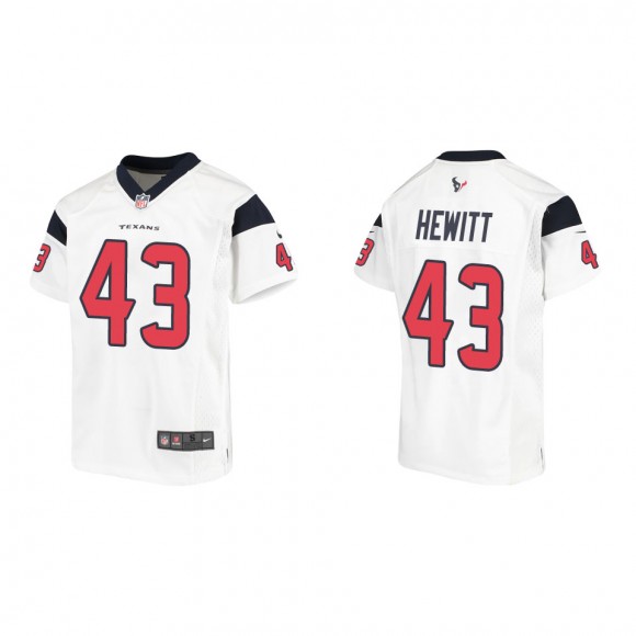 Youth Texans Neville Hewitt White Game Jersey
