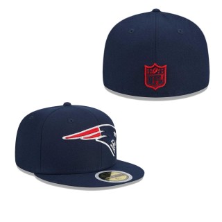 Youth New England Patriots Navy Main Fitted Hat