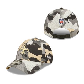 Youth New Orleans Saints Camo 2022 NFL Training Camp Official 9FORTY Adjustable Hat