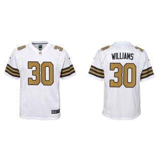 Youth Saints Jamaal Williams White Alternate Game Jersey