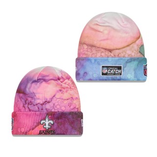 Youth New Orleans Saints Pink 2022 NFL Crucial Catch Knit Hat