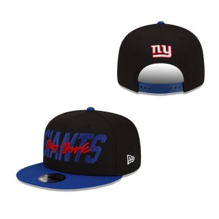 Youth New York Giants Black Royal 2022 NFL Draft 9FIFTY Snapback Hat