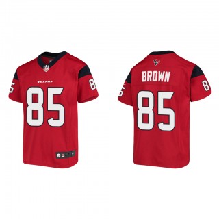 Youth Noah Brown Red Game Jersey