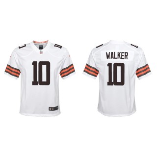 Youth P.J. Walker Cleveland Browns White Game Jersey