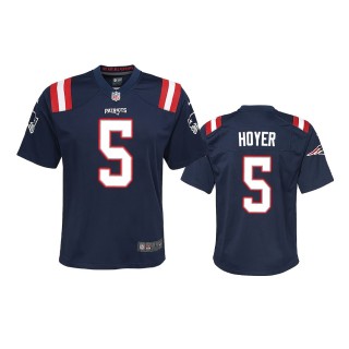 Youth Patriots Brian Hoyer Navy Game Jersey