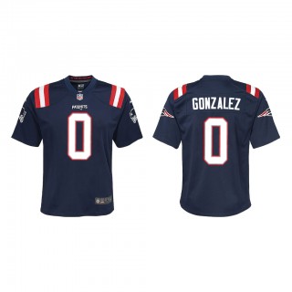 Youth Christian Gonzalez Navy 2023 NFL Draft Game Jersey