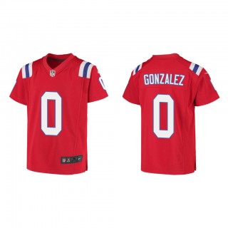 Youth Christian Gonzalez Red 2023 NFL Draft Game Jersey