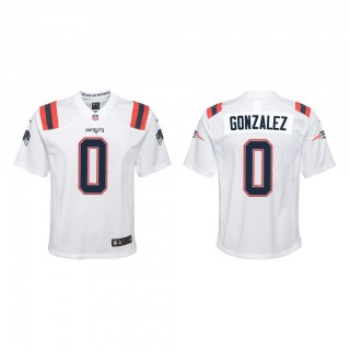 Youth Christian Gonzalez White 2023 NFL Draft Game Jersey