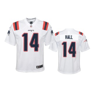 Youth Patriots Marvin Hall White Game Jersey