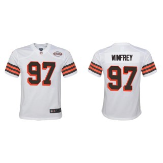 Youth Browns Perrion Winfrey White 1946 Collection Game Jersey