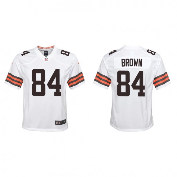 Youth Cleveland Browns Pharaoh Brown White Game Jersey