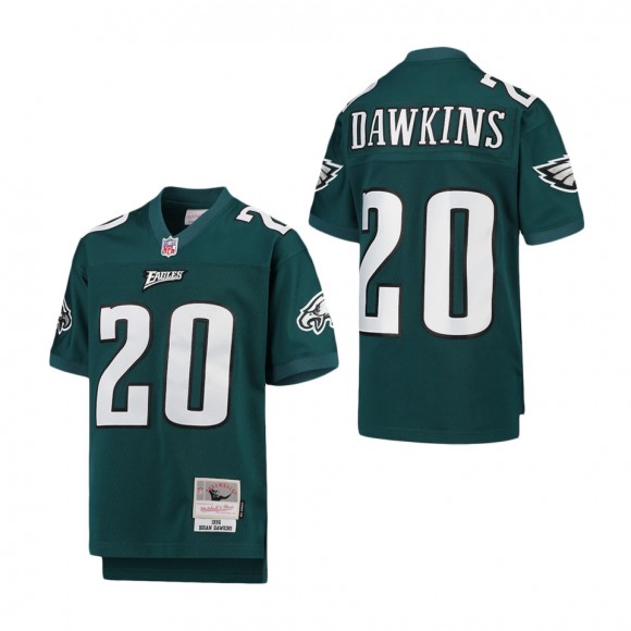 Youth Philadelphia Eagles Brian Dawkins Mitchell & Ness Midnight Green 2004 Legacy Retired Player Jersey