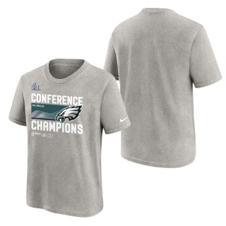 Youth Philadelphia Eagles Nike Gray 2022 NFC Champions Locker Room Trophy Collection T-Shirt