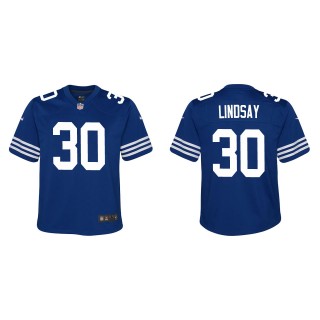 Youth Indianapolis Colts Phillip Lindsay Royal Alternate Game Jersey