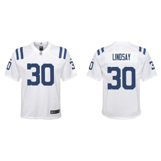Youth Indianapolis Colts Phillip Lindsay White Game Jersey