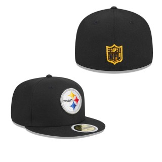Youth Pittsburgh Steelers Black Main Fitted Hat