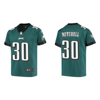 Youth Eagles Quinyon Mitchell Midnight Green Game Jersey