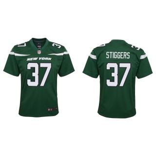 Youth Jets Qwan'tez Stiggers Green Game Jersey