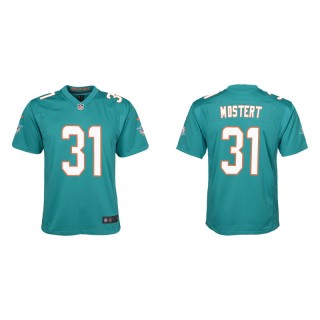 Youth Dolphins Raheem Mostert Aqua Game Jersey